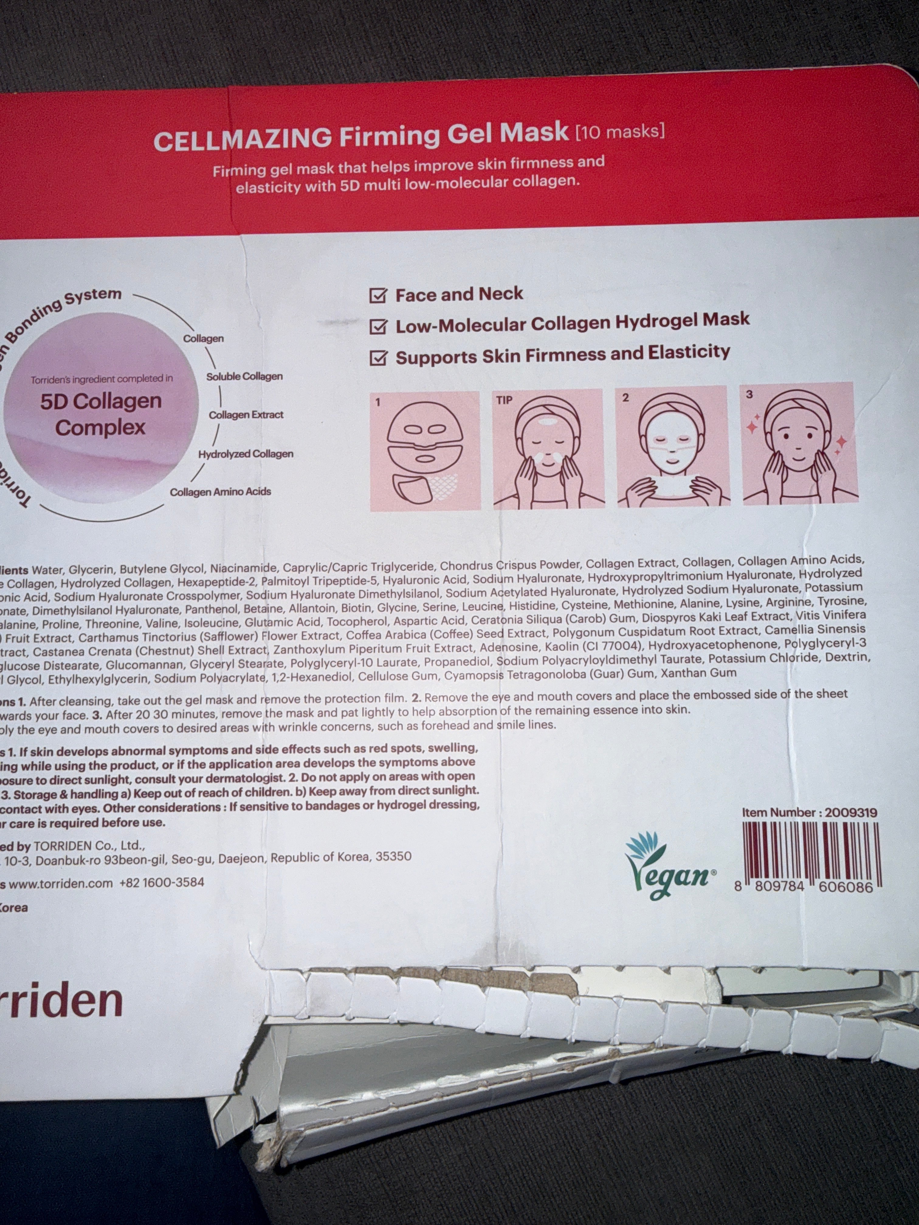 Torriden Cellmazing Firming Gel Mask (9-Pack) | Korean Face Masks | K-Beauty