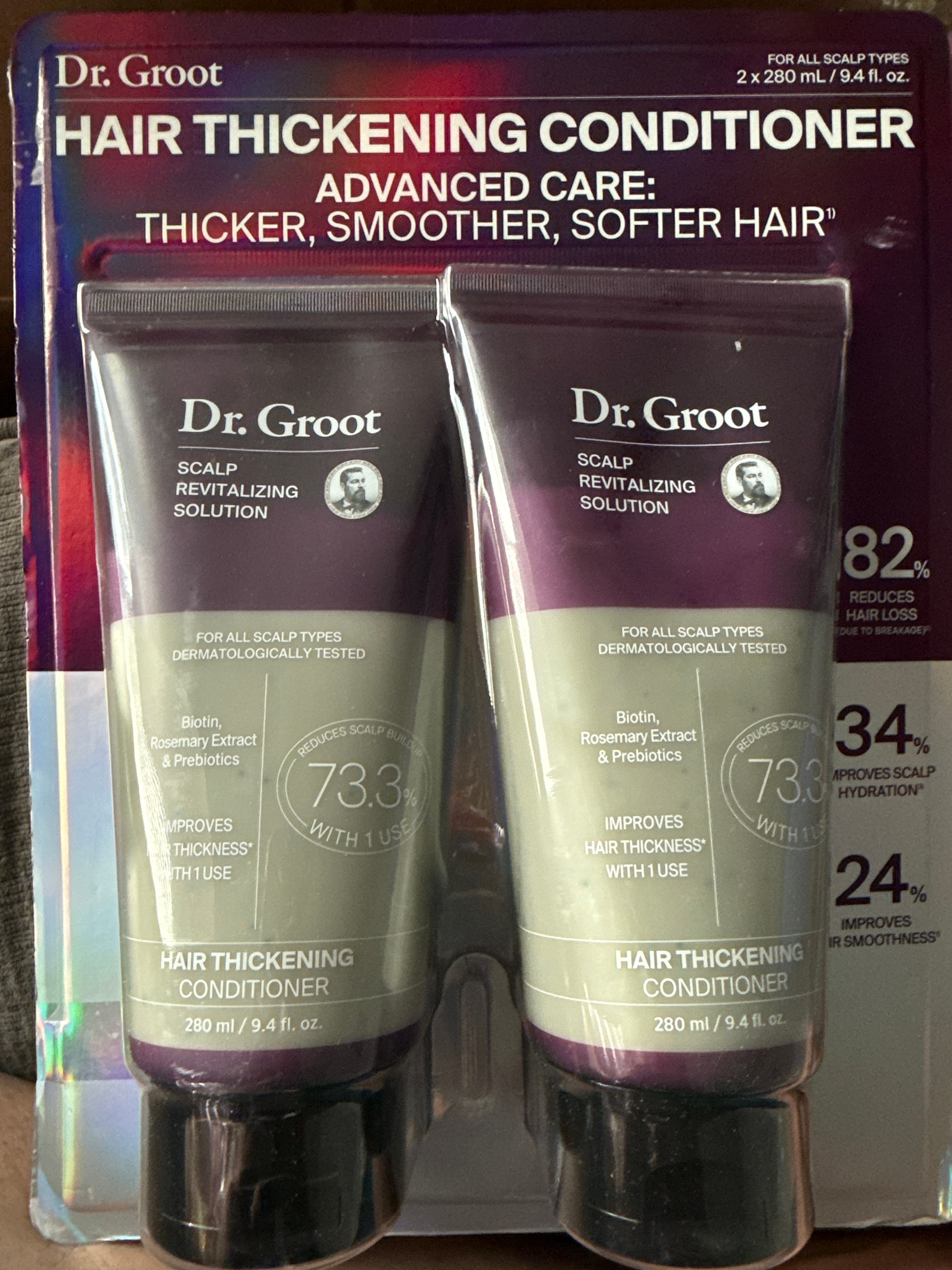 Dr. Groot Hair Thickening Conditioner Duo | 2 × 280 mL | Biotin & Rosemary Extract