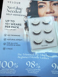 Velour No Glue Needed Self-Adhesive Lashes | 3 Pair Pack | Natural Effect