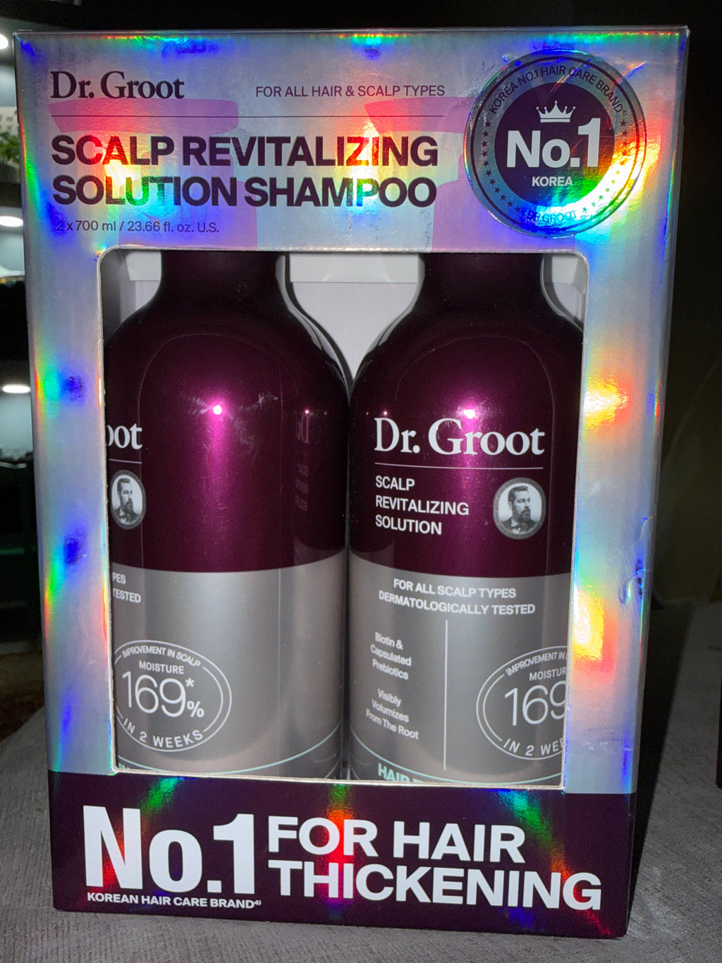 Dr. Groot Scalp Revitalizing Solution Shampoo Set – 2 x 700mL | Korean Hair Care | Hair Thickening