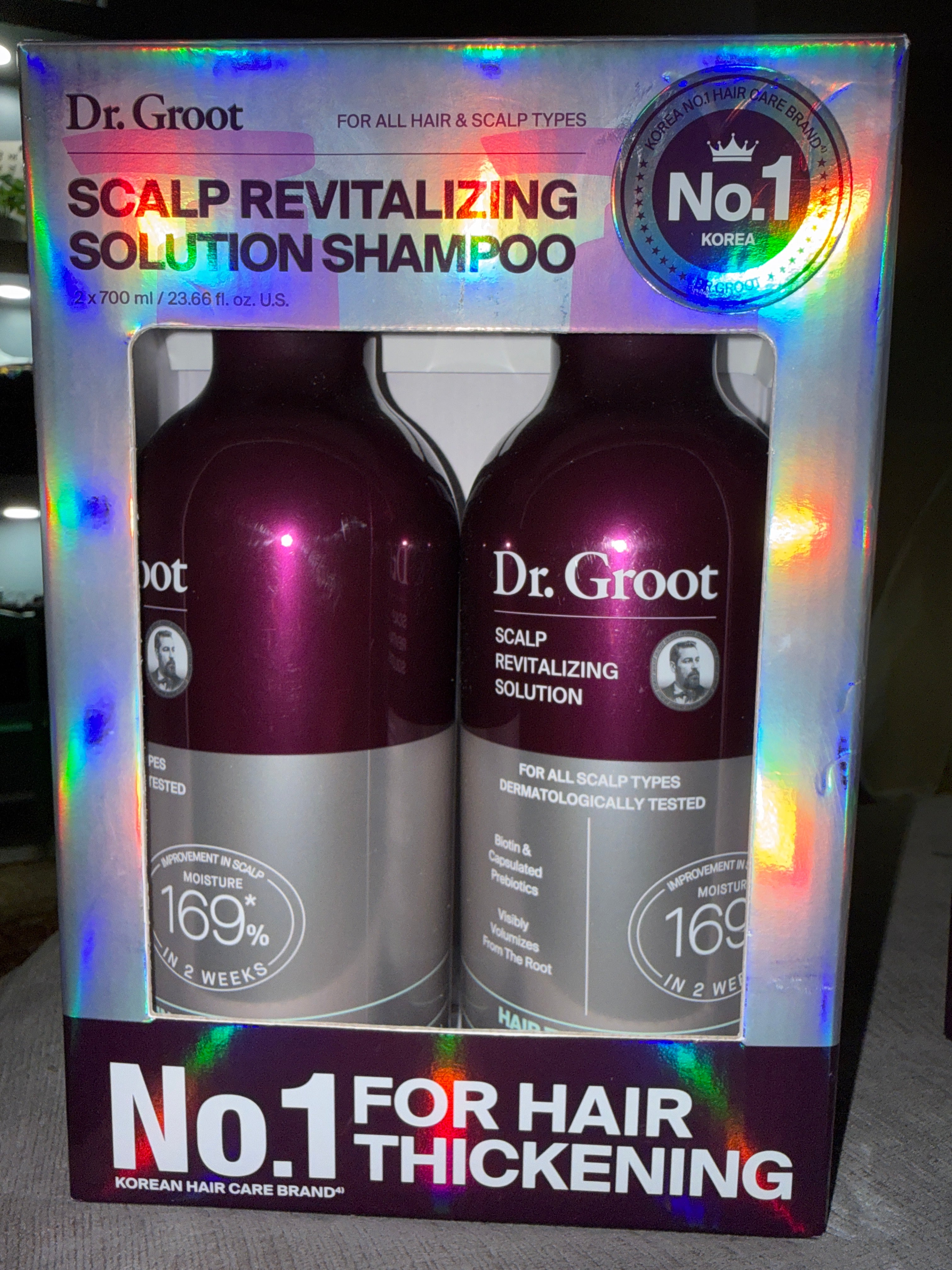 Dr. Groot Scalp Revitalizing Solution Shampoo Set – 2 x 700mL | Korean Hair Care | Hair Thickening